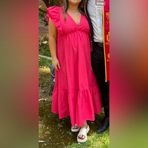 Abercrombie & Fitch | Pink Flowy Maxi Dress | Size XL 🌸🌷🩷